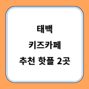 태백 키즈카페 추천 키카 핫플 2곳